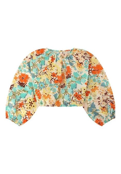 Top a fiori ZIMMERMANN KIDS | 7802TSS265ORANGE MULTI FLORAL